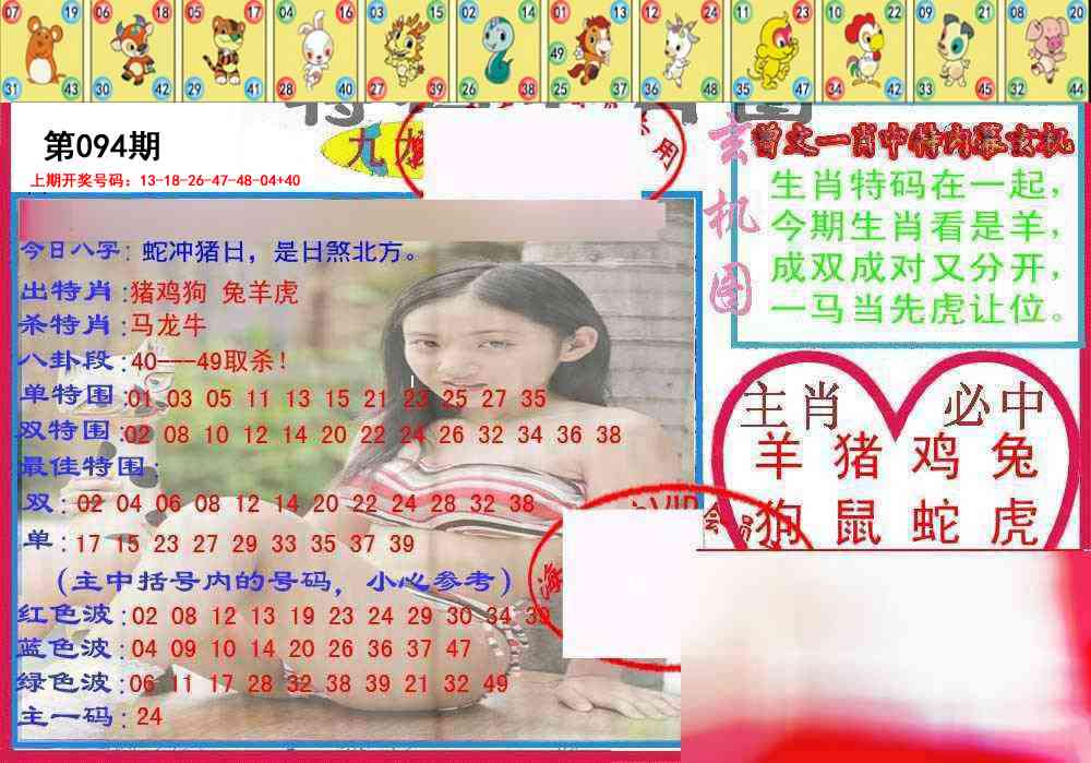 094期特码生肖图[图]